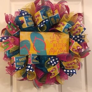 Summer Flip Flop Wreath